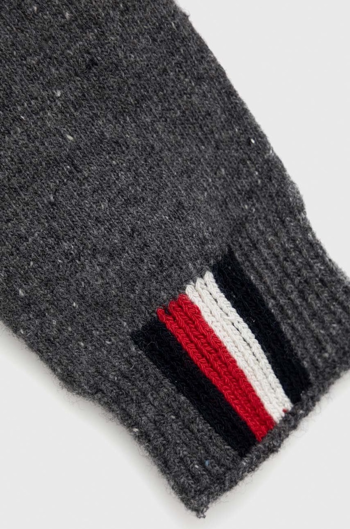 Vlněné rukavice Tommy Hilfiger AM0AM11049.9BYY šedá AW22