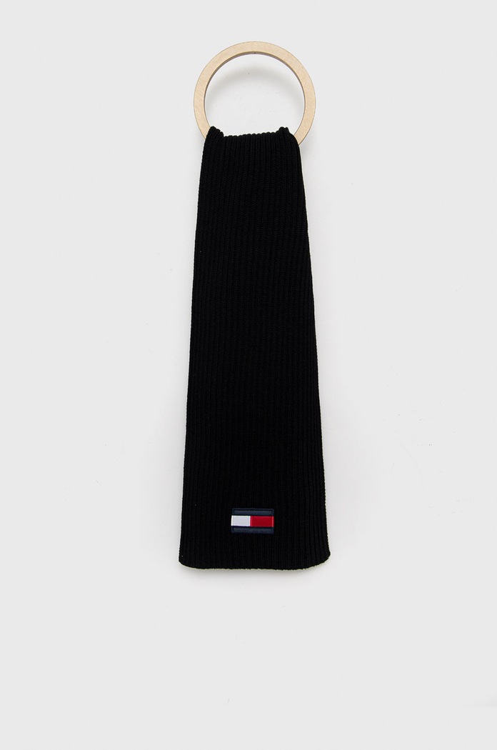 Tommy Hilfiger gyerek sál közepesen vastag fekete AU0AU01567.9BYY