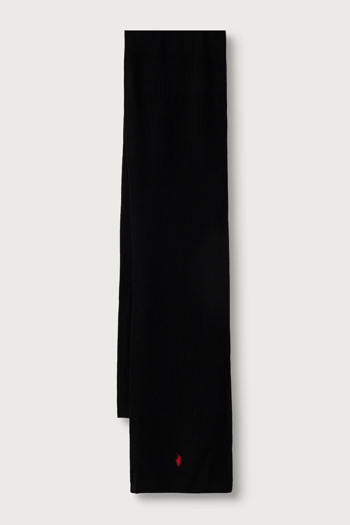 Polo Ralph Lauren Fular pentru bărbați din lână negru 710886136001