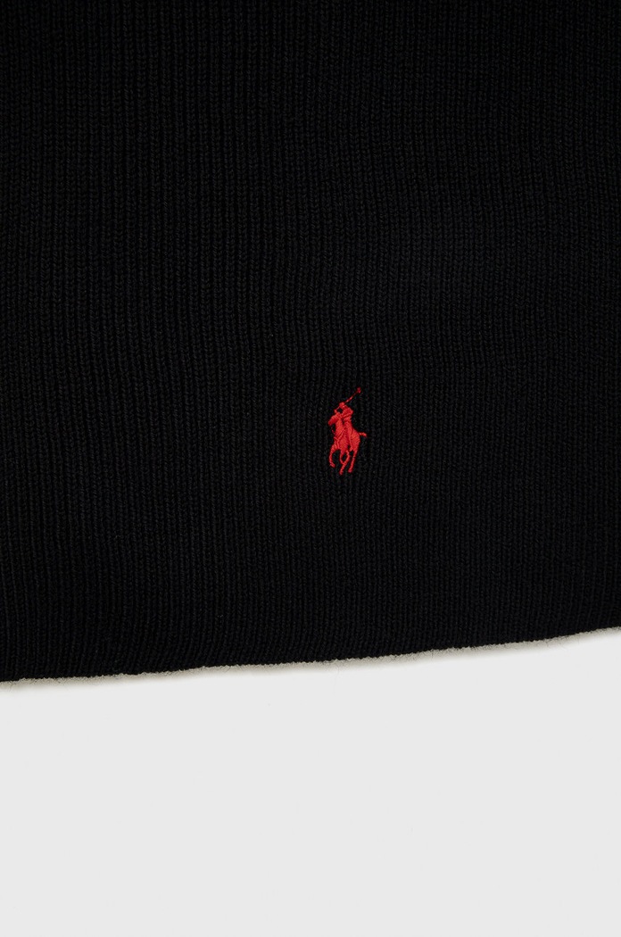 Polo Ralph Lauren Szalik wełniany 710886136001 czarny AW22