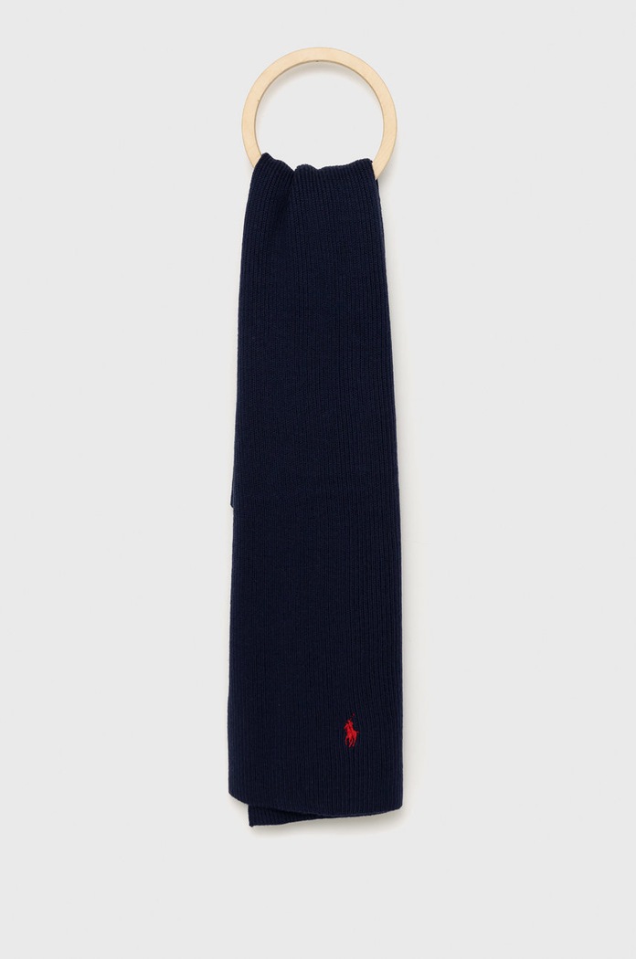 Polo Ralph Lauren Szalik wełniany granatowy 710886136002