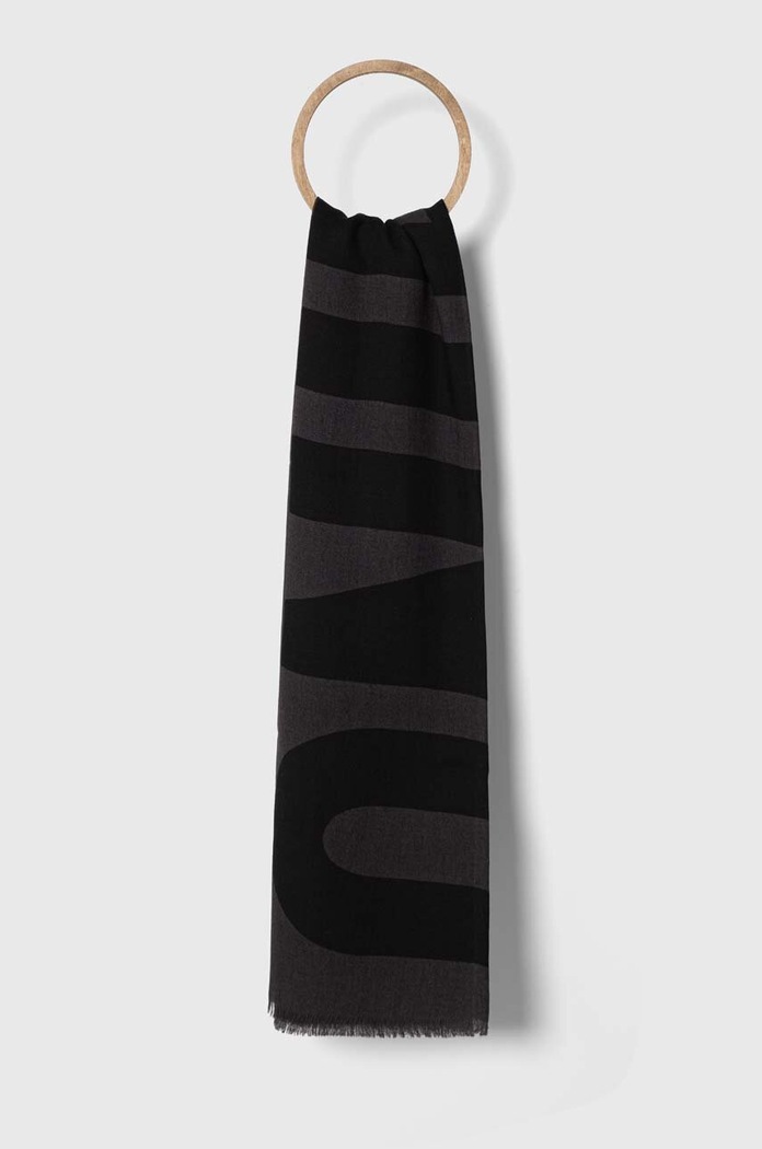 Vlněná šála Moschino vlna šedá M5134.50118