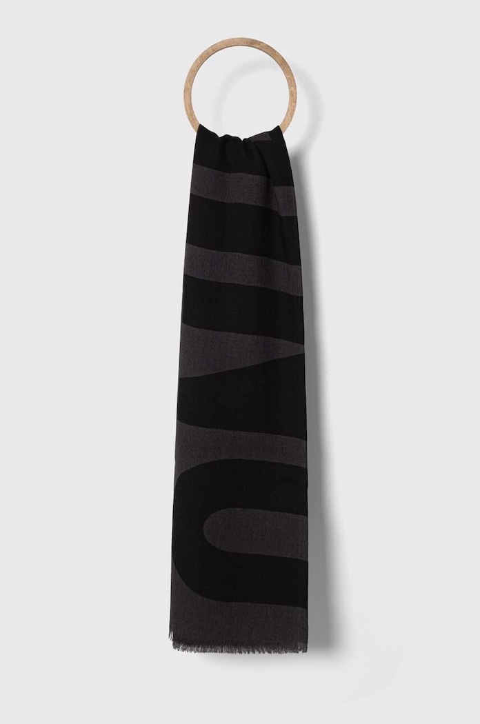 Vlněná šála Moschino vlna šedá M5134.50118