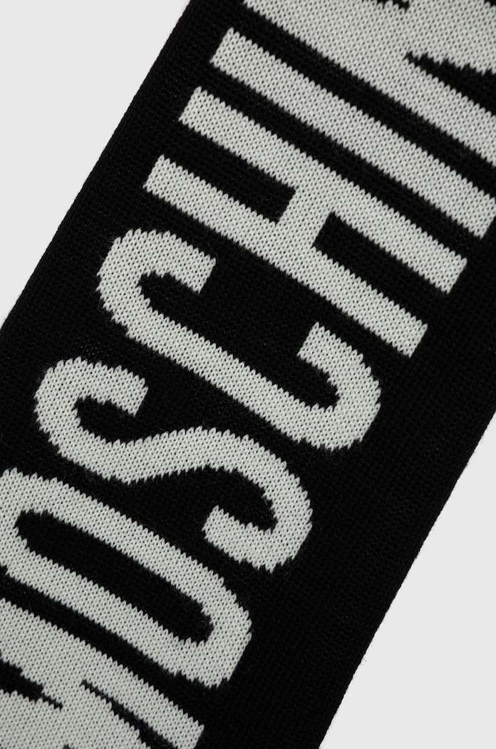 Šál s prímesou vlny Moschino M5634.50199 čierna AW25