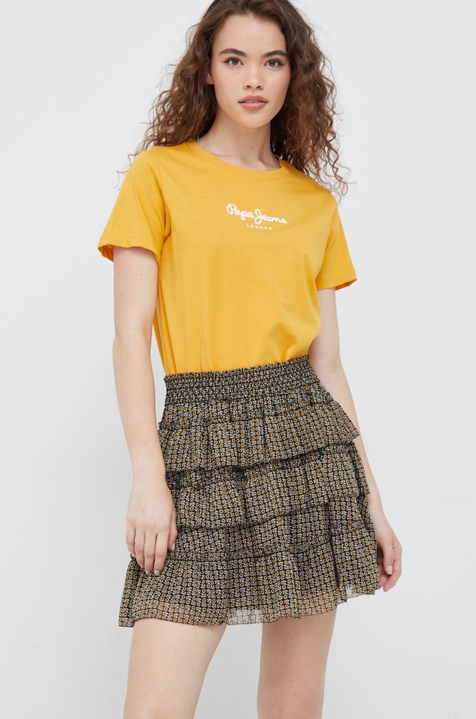 Φούστα Pepe Jeans εμπριμέ πράσινο PL900999.098