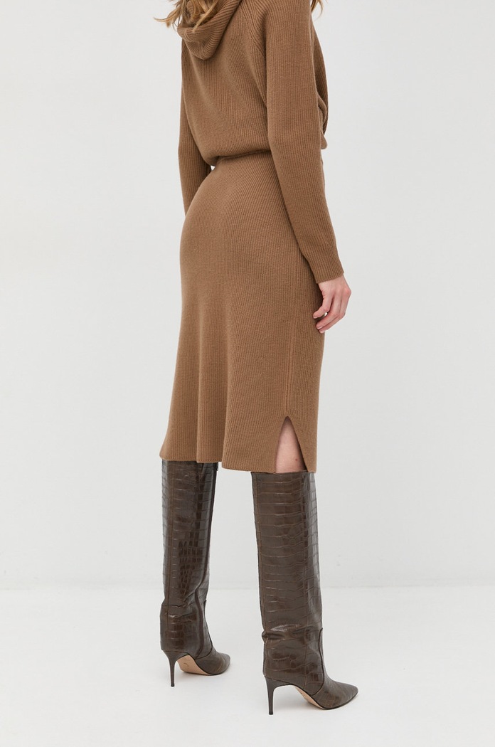 Одежда Шерстяная юбка Max Mara Leisure 33060126600 коричневый