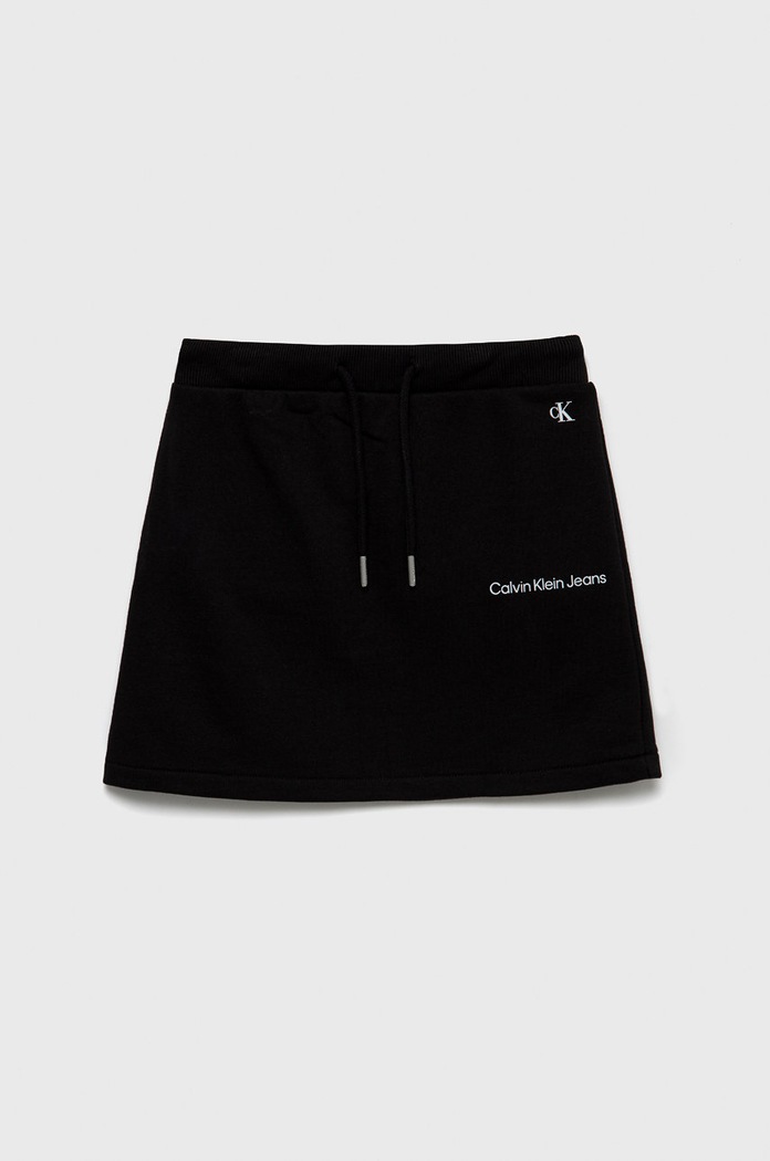 Calvin Klein Jeans spódnica dziecięca IG0IG01575.9BYY dzianina czarny IG0IG01575.9BYY