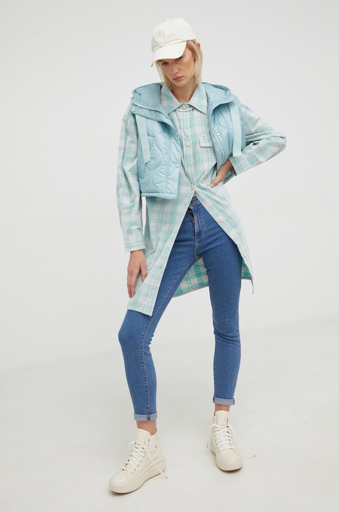 Džíny Wrangler High Rise Skinny That Way W27HKRP23 modrá AW22