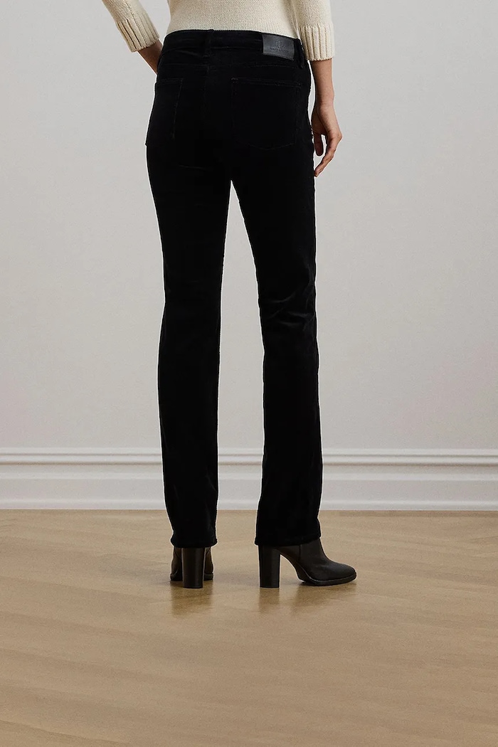 Menčestrové nohavice Lauren Ralph Lauren 200881935001 čierna AW25