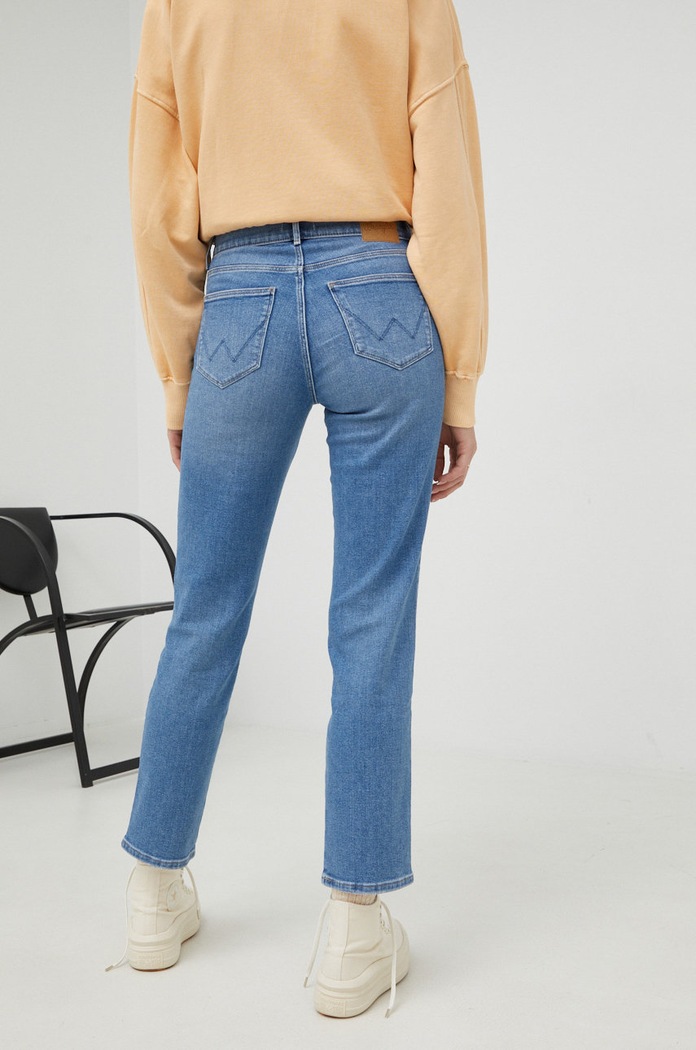 Odzież Wrangler jeansy Straight River W26R4741G niebieski