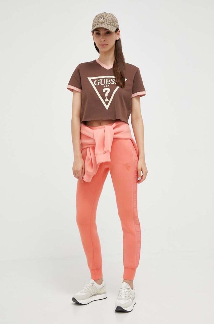 Tepláky Guess ALLIE V2YB18.K7UW2 oranžová SS26