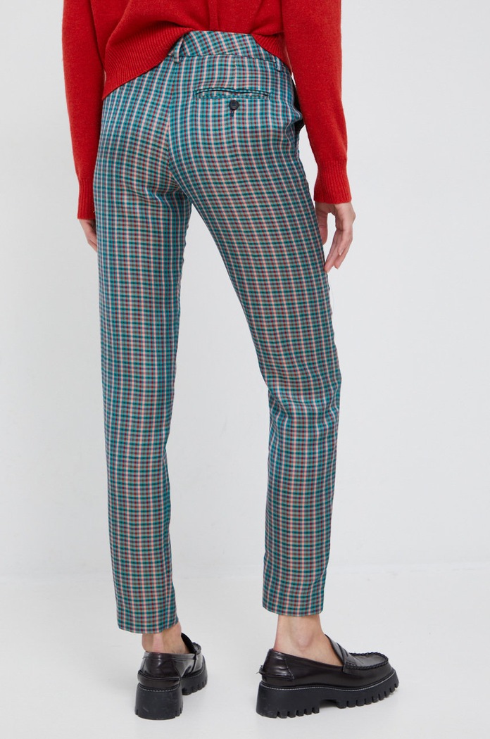 Odjeća Hlače s dodatkom lana PS Paul Smith W2R.N264.J30915 zelena