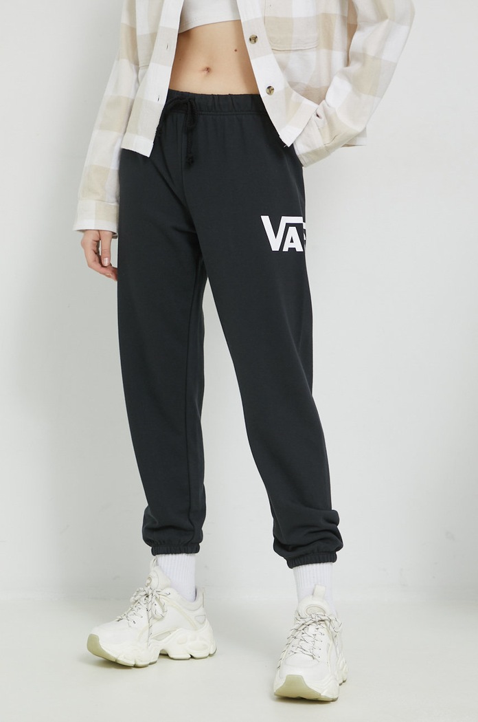 Vans spodnie dresowe dzianina czarny VN0A7RMTBLK1