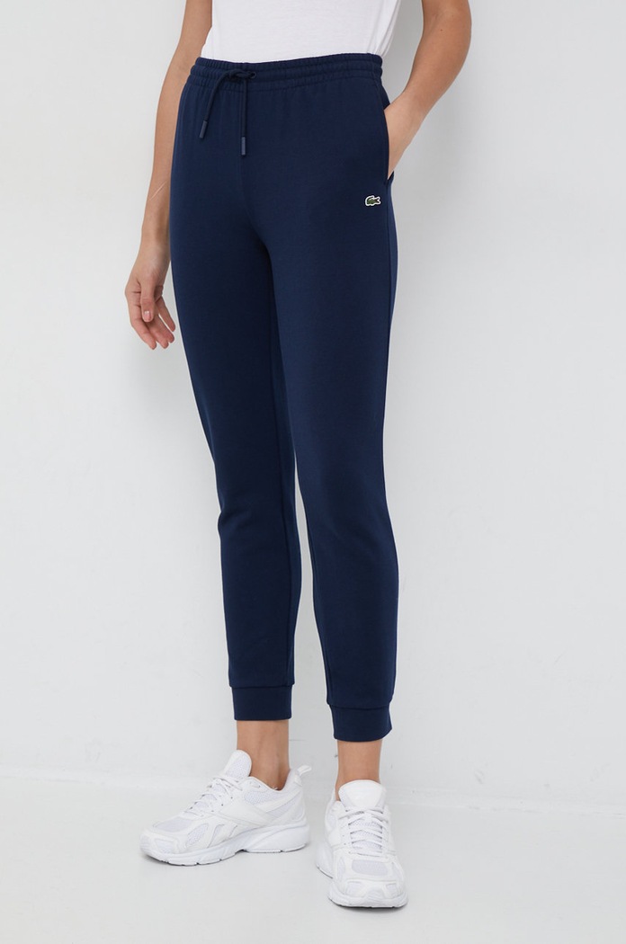 Lacoste spodnie dresowe dzianina granatowy XF9216