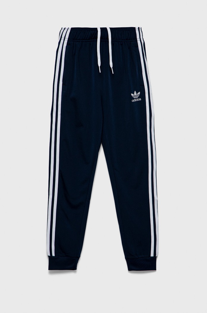 Παιδικό φούτερ adidas Originals πλεκτό ύφασμα σκούρο μπλε HK0323