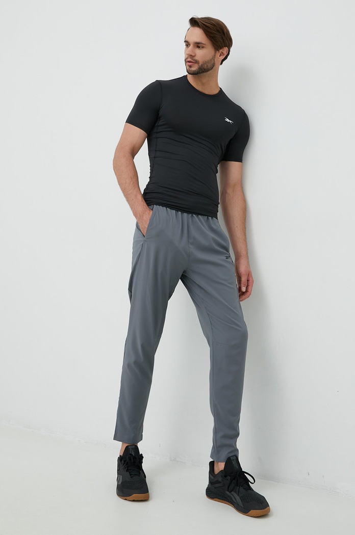 Reebok edzőnadrág Workout Ready FK6201 szürke AW22