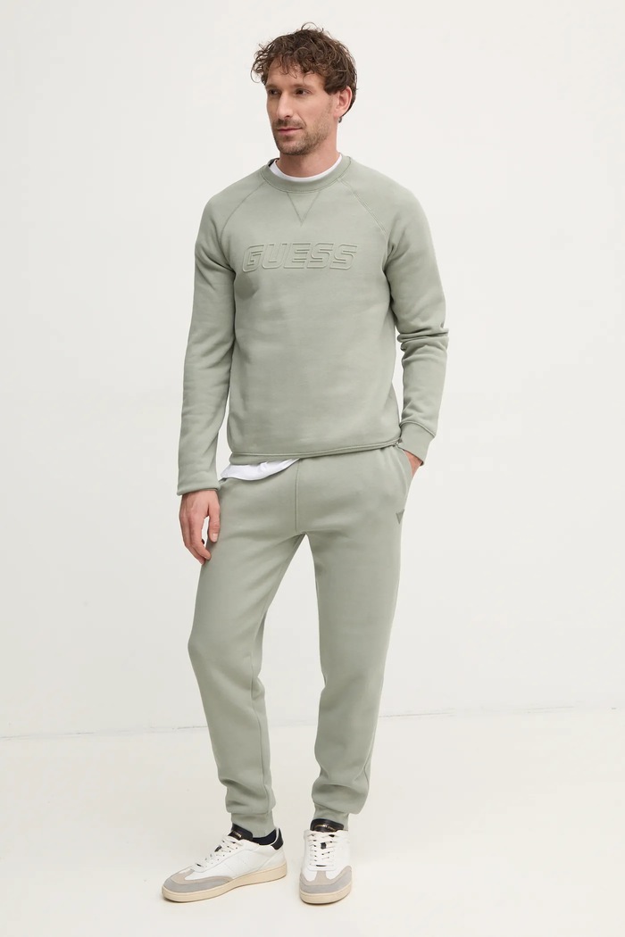 Guess pantaloni de trening Z2YB22.K9V31 verde SS26