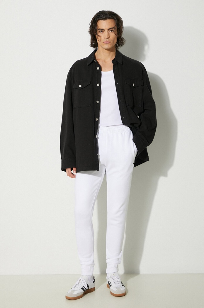 Lacoste παντελόνι επίσημο με βαμβάκι Ανδρικό XH9624 λευκό SS26