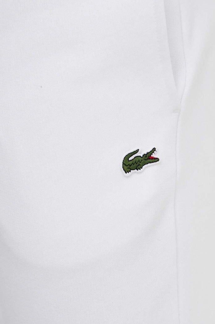 Lacoste tepláky pánské s bavlnou bílá XH9624