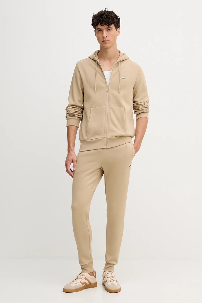 Lacoste Παντελόνι επίσημο με βαμβάκι Ανδρικό XH9624 μπεζ SS26