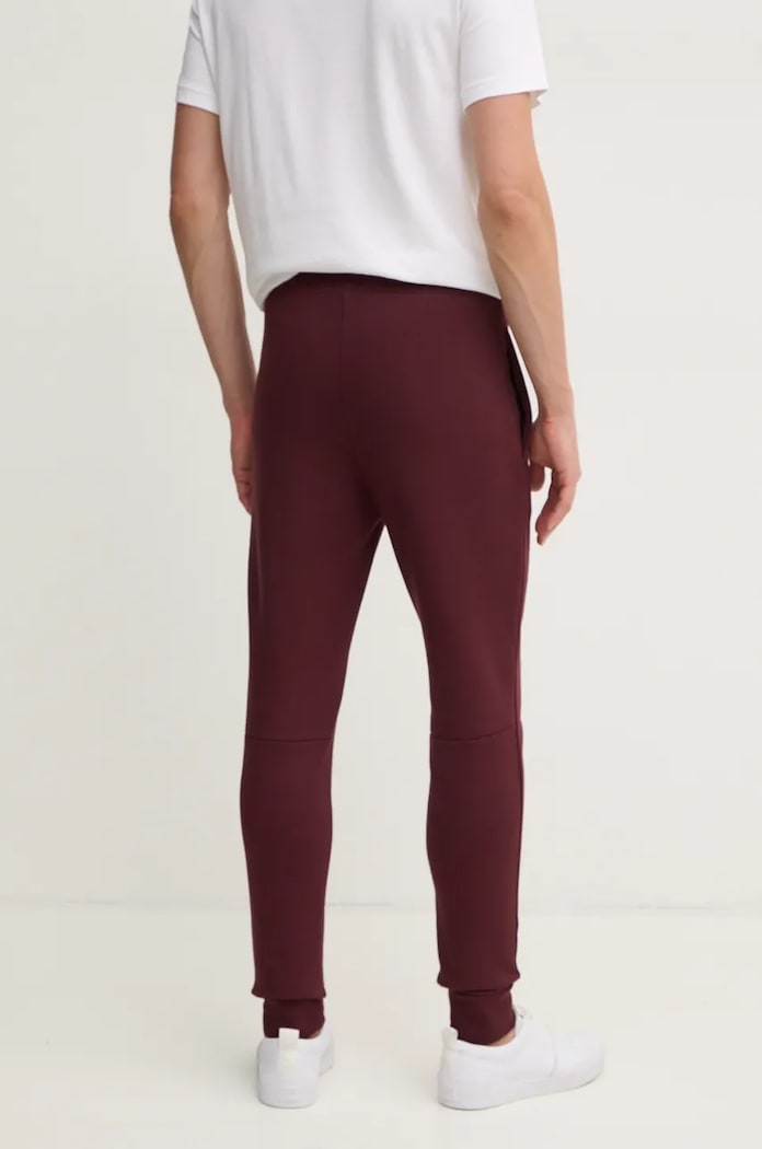 Îmbrăcăminte Lacoste Pantaloni de trening bărbați cu bumbac XH9624 burgundia
