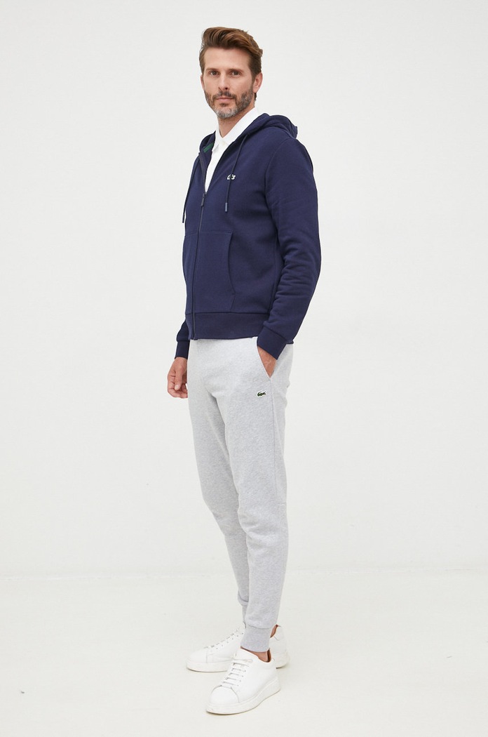 Lacoste teplákové nohavice pánske s bavlnou XH9624 sivá SS26