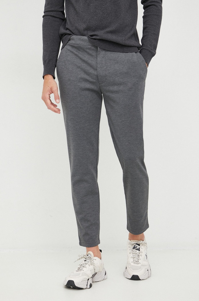 Calvin Klein spodnie dzianina szary K10K109913.9BYY