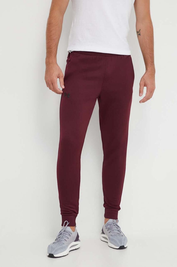 Under Armour spodnie dresowe Armour Fleece bordowy 1373362