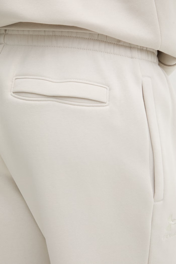 Under Armour trenirka moška z bombažem Essential Fleece bež 1373882