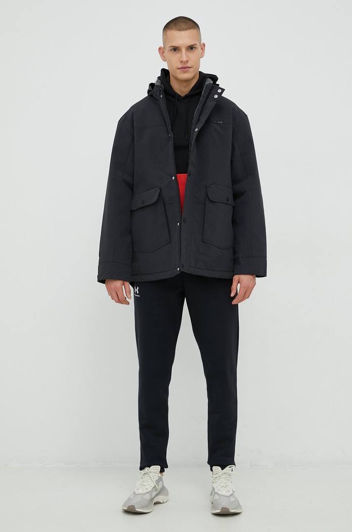Under Armour παντελόνι επίσημο ανδρικό με βαμβάκι Essential Fleece 1373882 μαύρο SS26