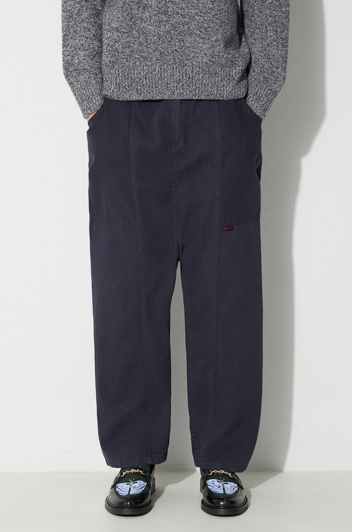 Gramicci pantaloni de bumbac uni bleumarin G105.OGT