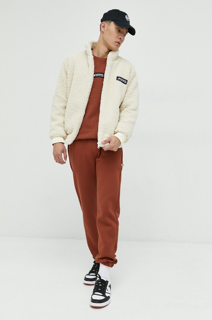 Tepláky Kangol KAF22USPA105 hnědá AW22