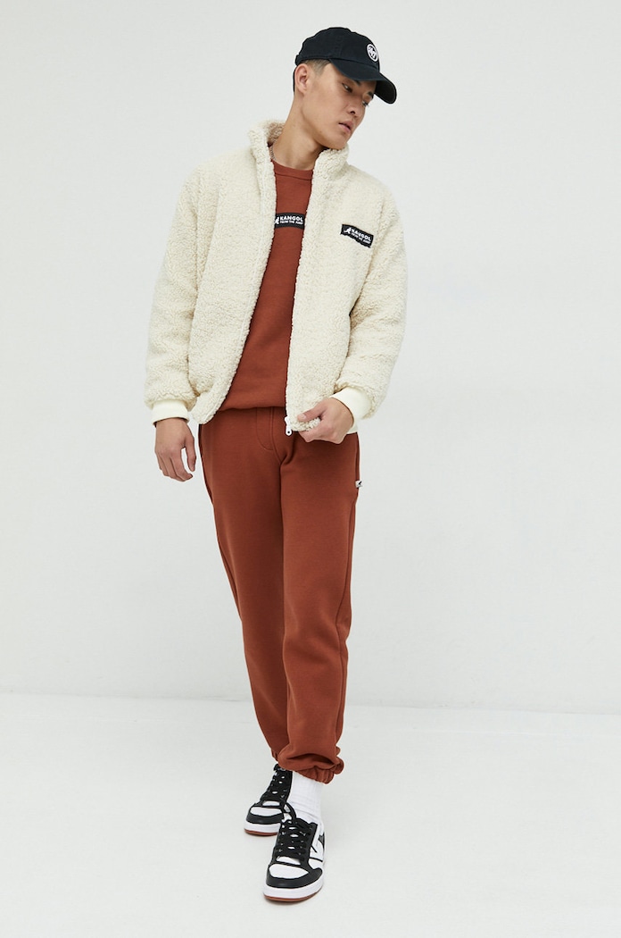 Tepláky Kangol KAF22USPA105 hnědá AW22
