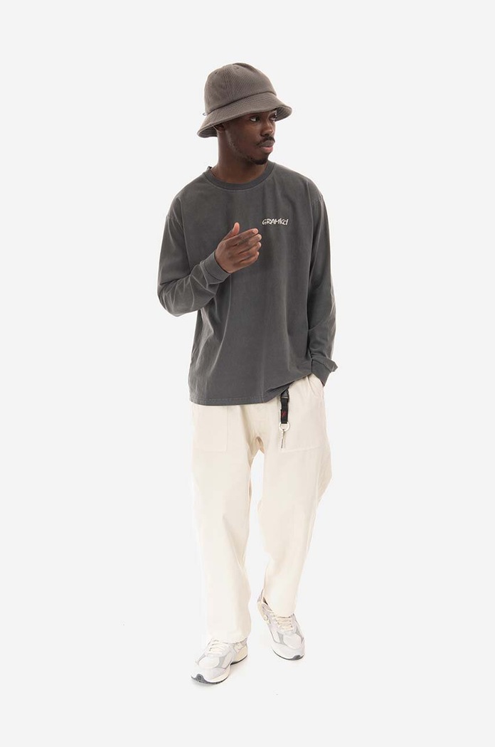 Gramicci spodnie bawełniane Loose Tapered Pant G103.OGT beżowy AW25