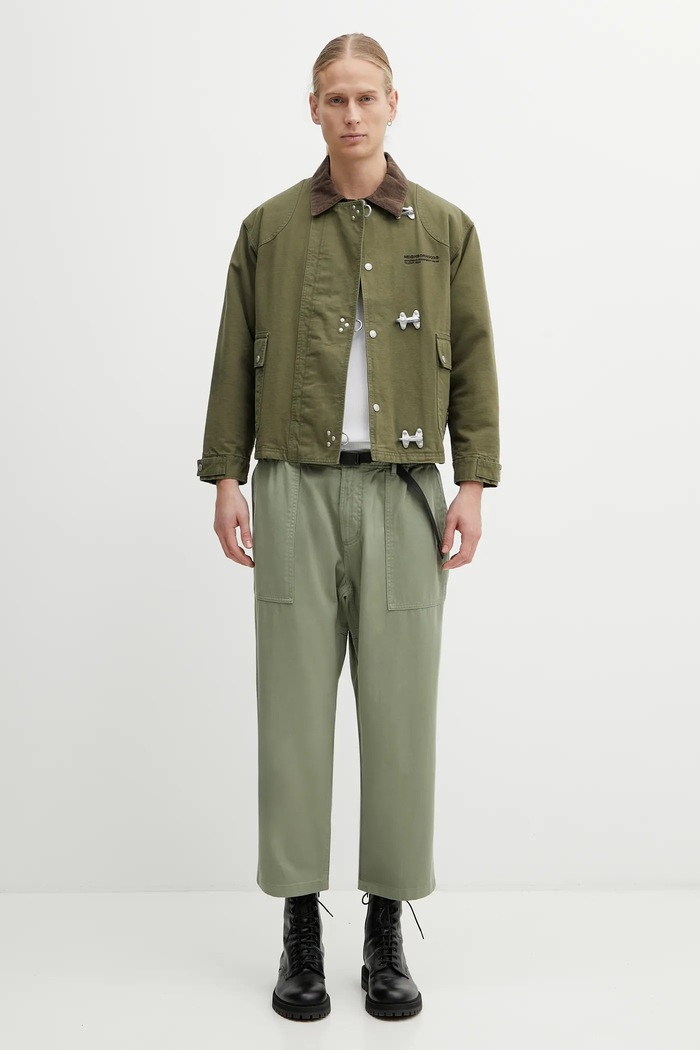 Βαμβακερό παντελόνι Gramicci Loose Tapered Pant πράσινο G103.OGT