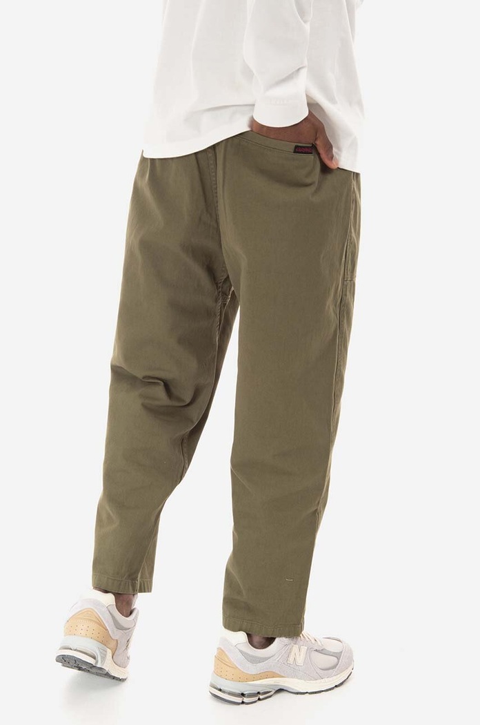 Odzież Gramicci spodnie bawełniane Loose Tapered Pant G103.OGT zielony