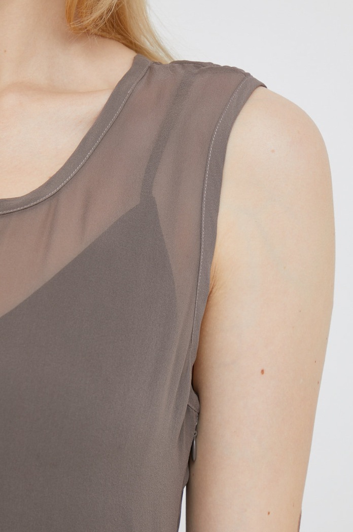 Μεταξωτό φόρεμα Calvin Klein K20K204291.9BYY γκρί