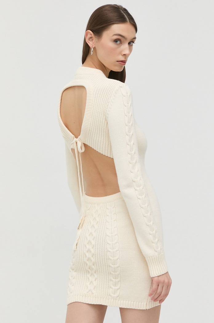 Patrizia Pepe sukienka casual beżowy 8A0998.K037