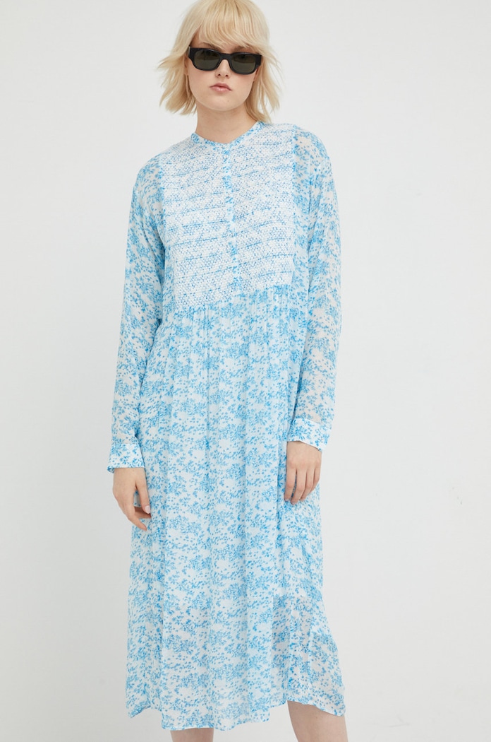 Samsoe Samsoe rochie midi albastru F22200129