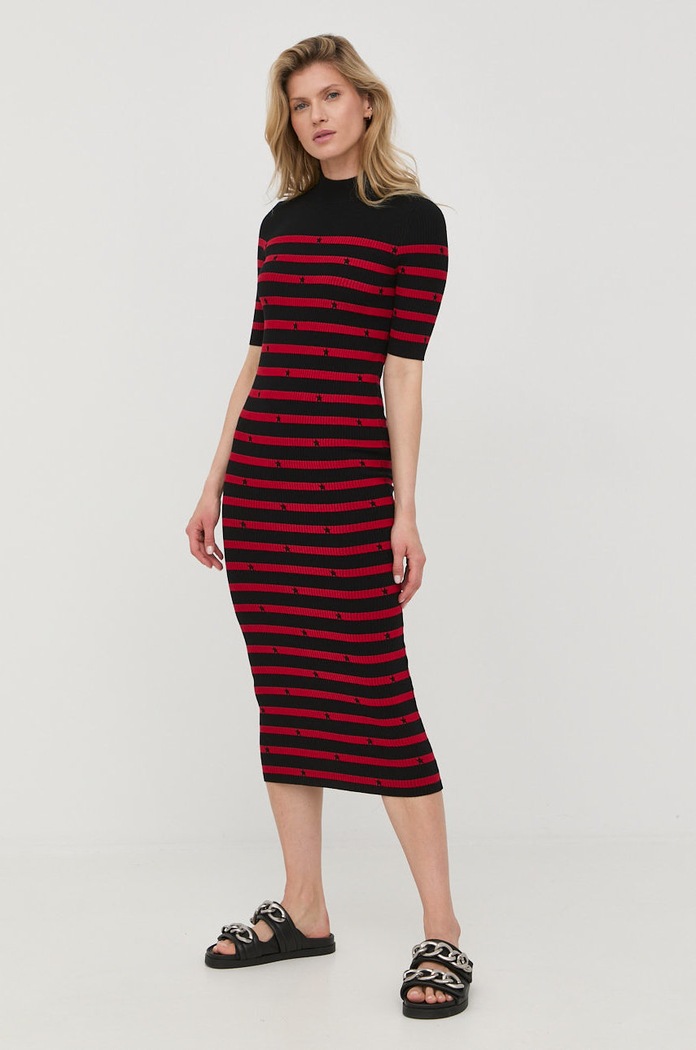 Red Valentino sukienka czarny 1R3KD05H6JY