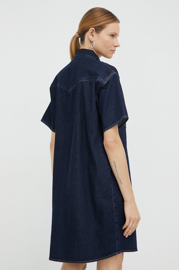 Odzież Levi's sukienka jeansowa A3344.0000 granatowy