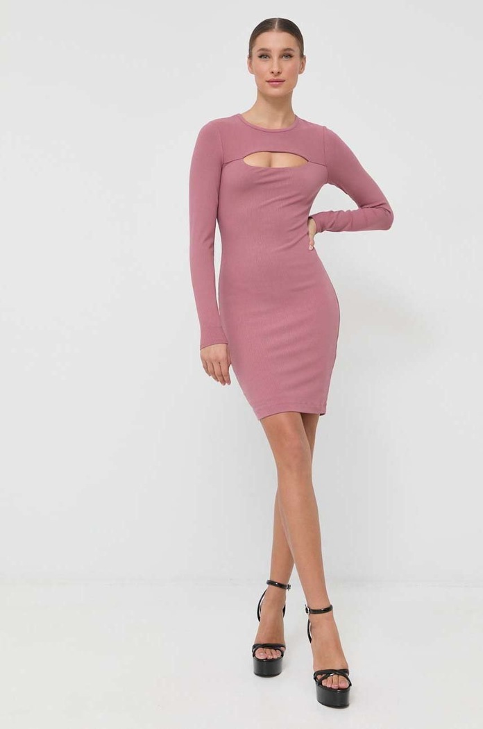 Φόρεμα Guess WBBK86.KB9E2 ροζ AW22