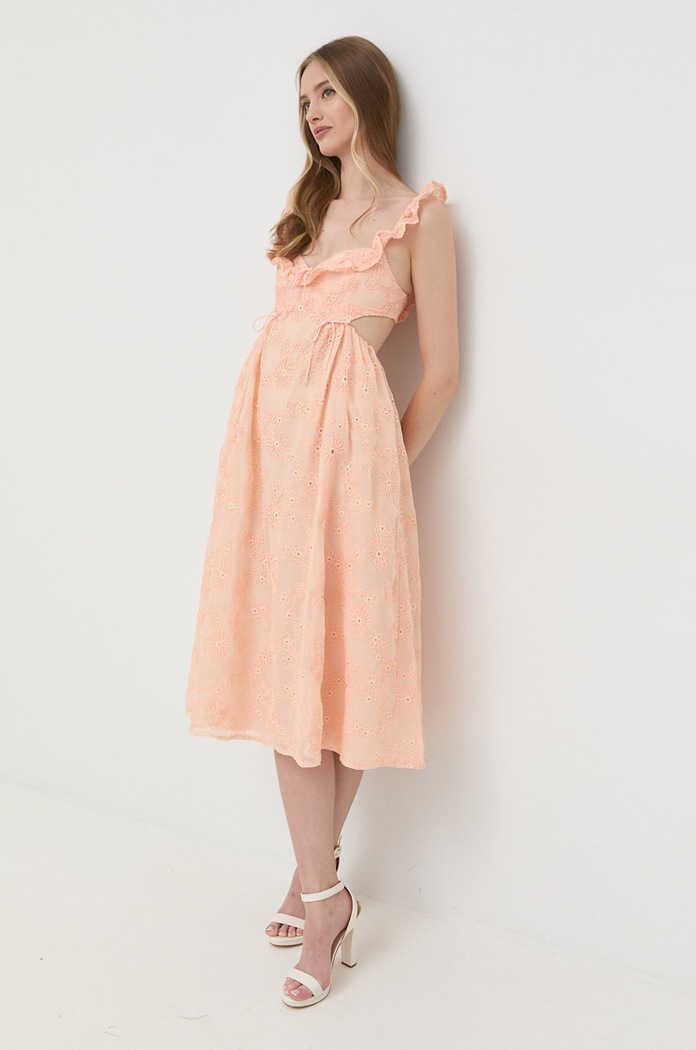 Рокля For Love & Lemons шпиц оранжев CD2693.SU22
