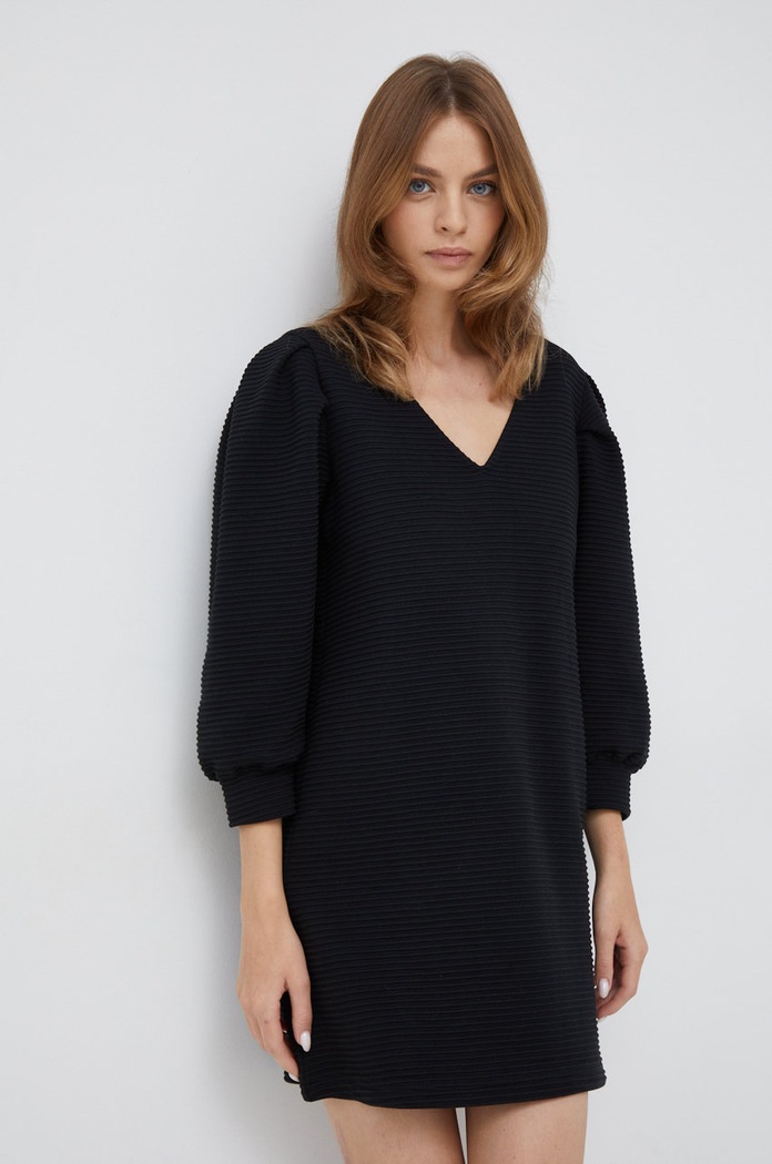 Sisley rochie mini negru 4ZYRLV01S.100