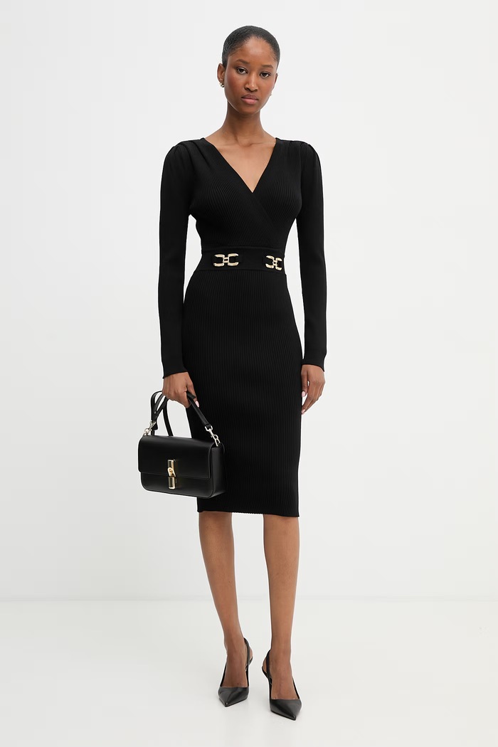 Morgan φόρεμα bodycon με βισκόζη RMBIZ.NOIR μαύρο AW25