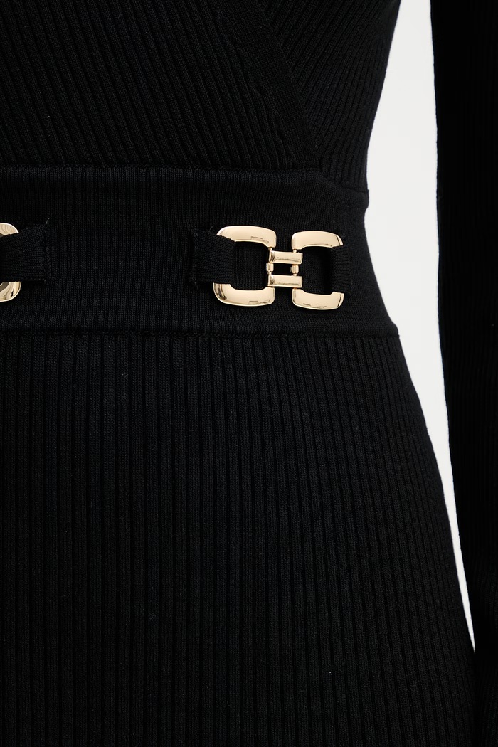 Morgan φόρεμα bodycon με βισκόζη RMBIZ.NOIR μαύρο