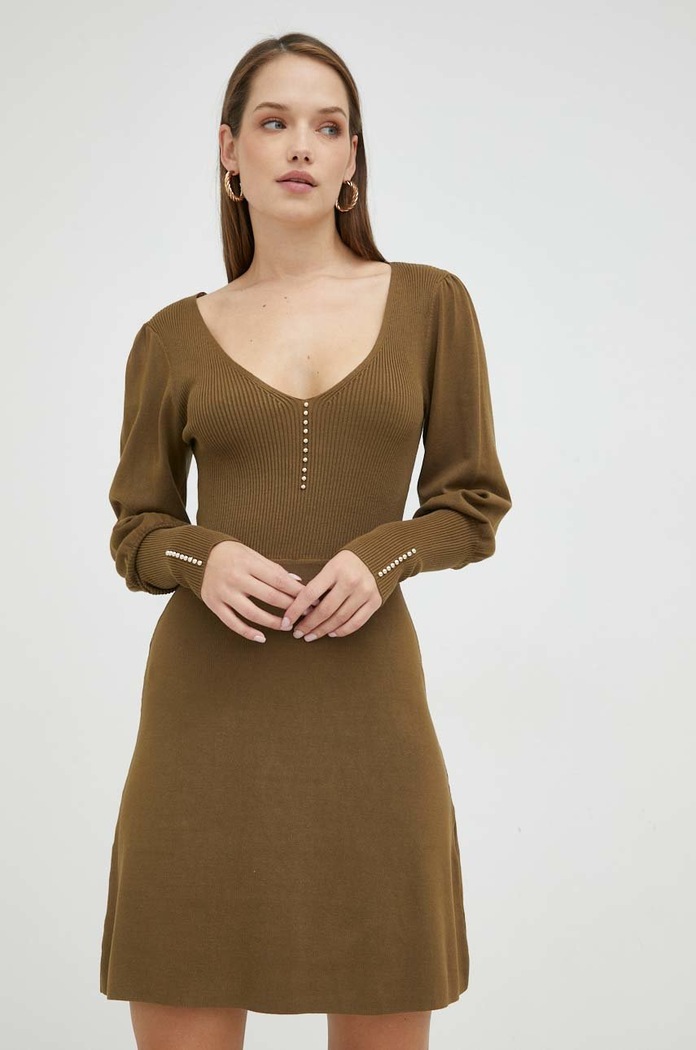 Morgan rochie RMSAPIN.OLIVE verde AW22
