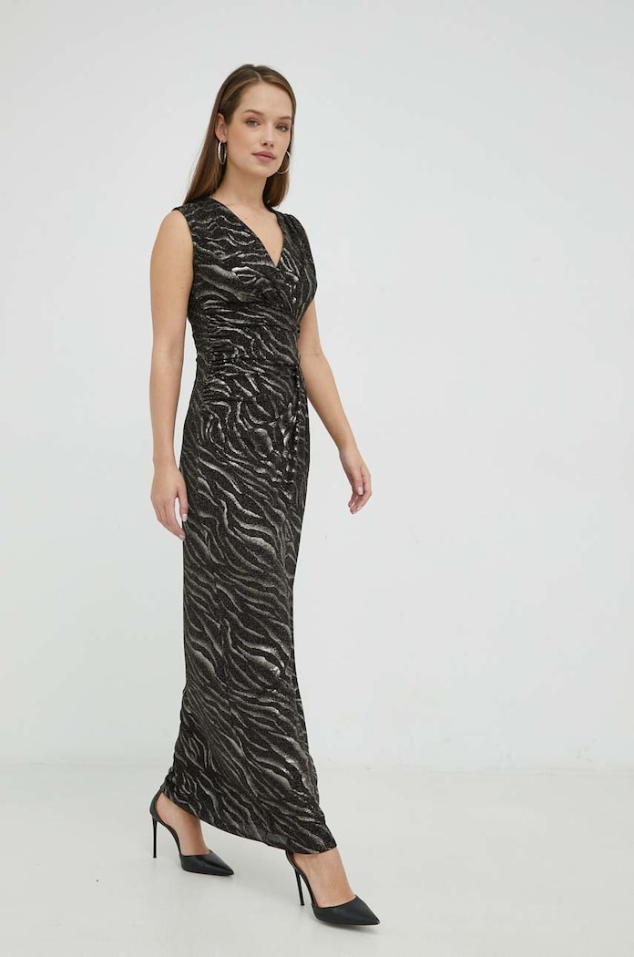 Φόρεμα Morgan RBAM.NOIR.DOREE μαύρο AW22