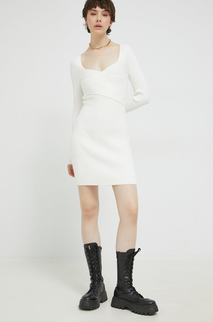 Šaty Abercrombie & Fitch KI159.2490.101 biela AW22