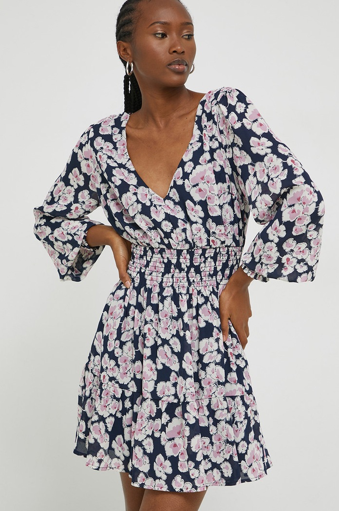 Šaty Abercrombie & Fitch KI159.2562.206 námořnická modř AW22